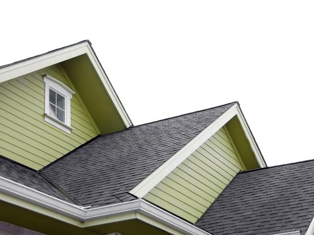 Close-up of a house with a new roof